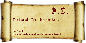 Molcsán Domonkos névjegykártya